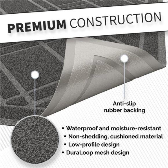 Grey, 42 x 35 - Anti Slip, Durable & Washable, Outdoor & Indoor Door Mat - Picture 4 of 6